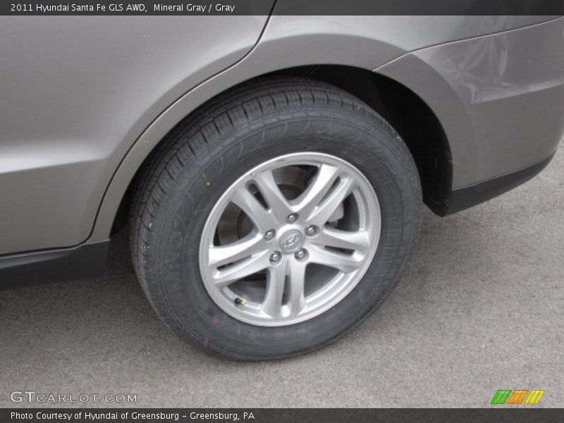 Mineral Gray / Gray 2011 Hyundai Santa Fe GLS AWD