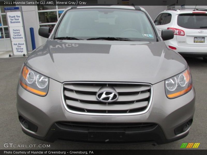 Mineral Gray / Gray 2011 Hyundai Santa Fe GLS AWD