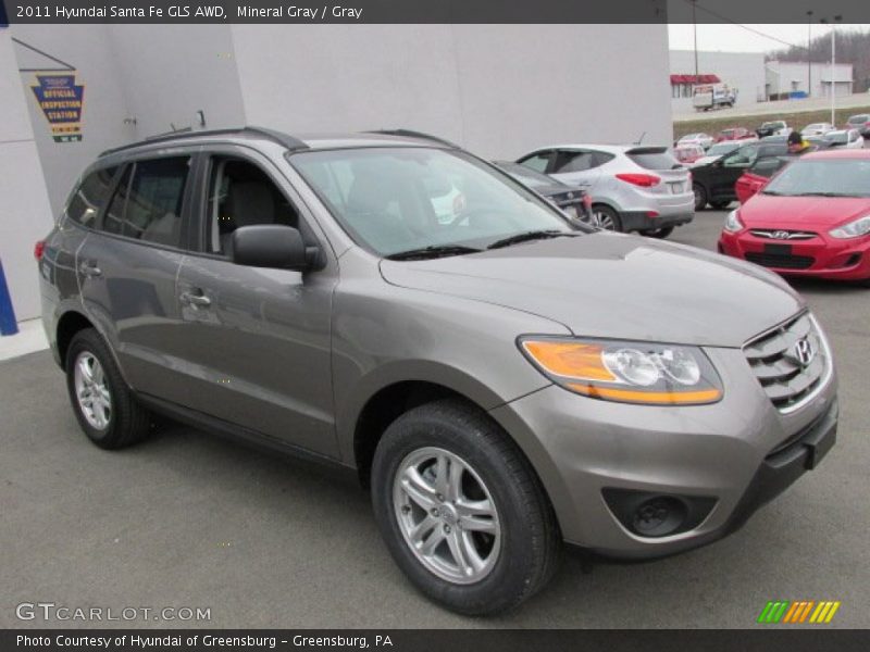 Mineral Gray / Gray 2011 Hyundai Santa Fe GLS AWD