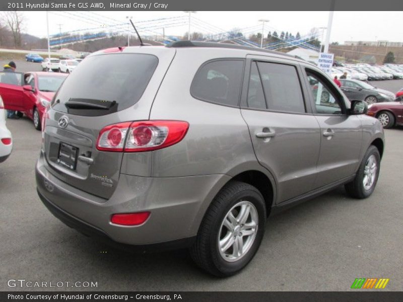 Mineral Gray / Gray 2011 Hyundai Santa Fe GLS AWD
