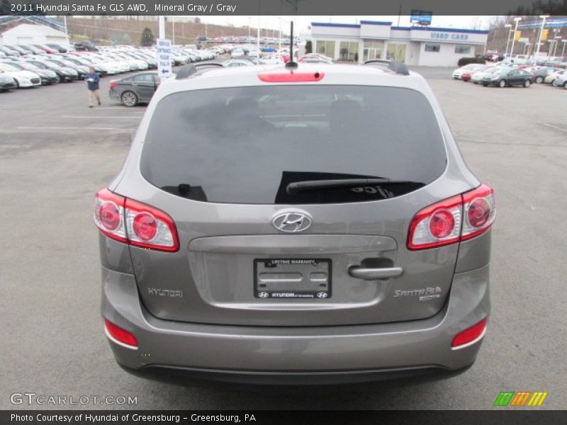 Mineral Gray / Gray 2011 Hyundai Santa Fe GLS AWD