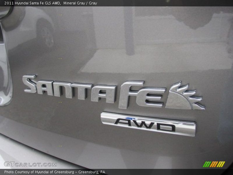 Mineral Gray / Gray 2011 Hyundai Santa Fe GLS AWD