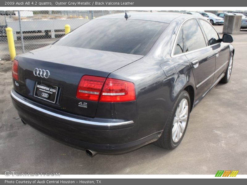 Oyster Grey Metallic / Black Valcona Leather 2009 Audi A8 4.2 quattro