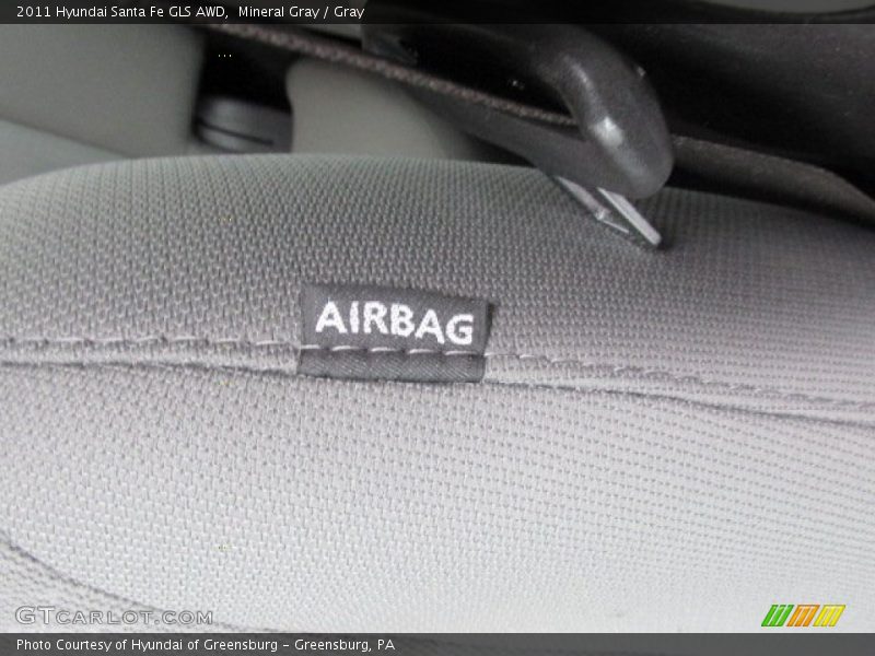 Mineral Gray / Gray 2011 Hyundai Santa Fe GLS AWD