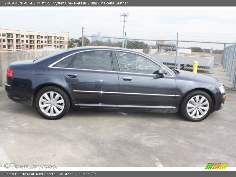 Oyster Grey Metallic / Black Valcona Leather 2009 Audi A8 4.2 quattro