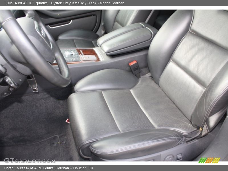 Oyster Grey Metallic / Black Valcona Leather 2009 Audi A8 4.2 quattro