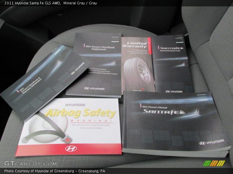 Mineral Gray / Gray 2011 Hyundai Santa Fe GLS AWD