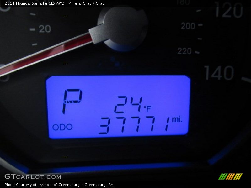 Mineral Gray / Gray 2011 Hyundai Santa Fe GLS AWD