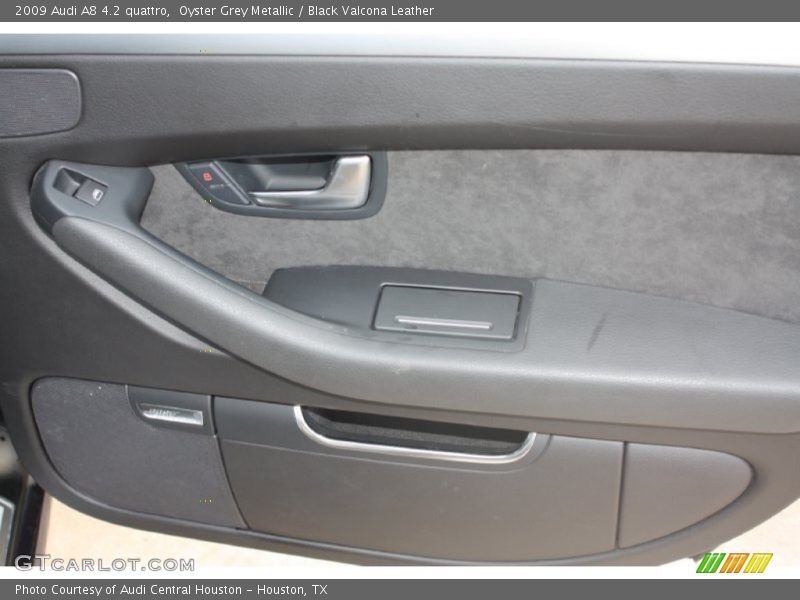 Oyster Grey Metallic / Black Valcona Leather 2009 Audi A8 4.2 quattro