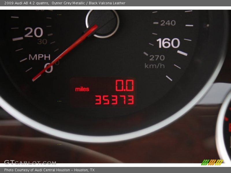 Oyster Grey Metallic / Black Valcona Leather 2009 Audi A8 4.2 quattro