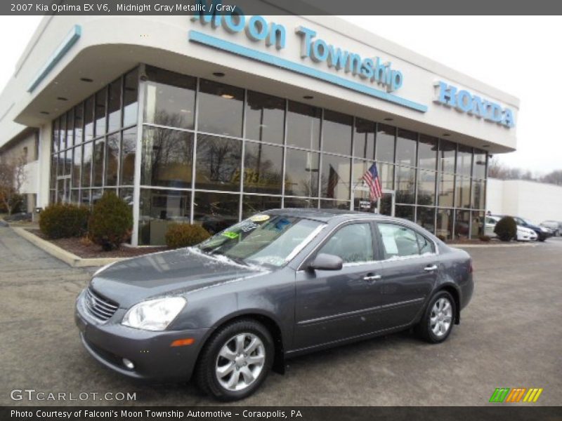 Midnight Gray Metallic / Gray 2007 Kia Optima EX V6