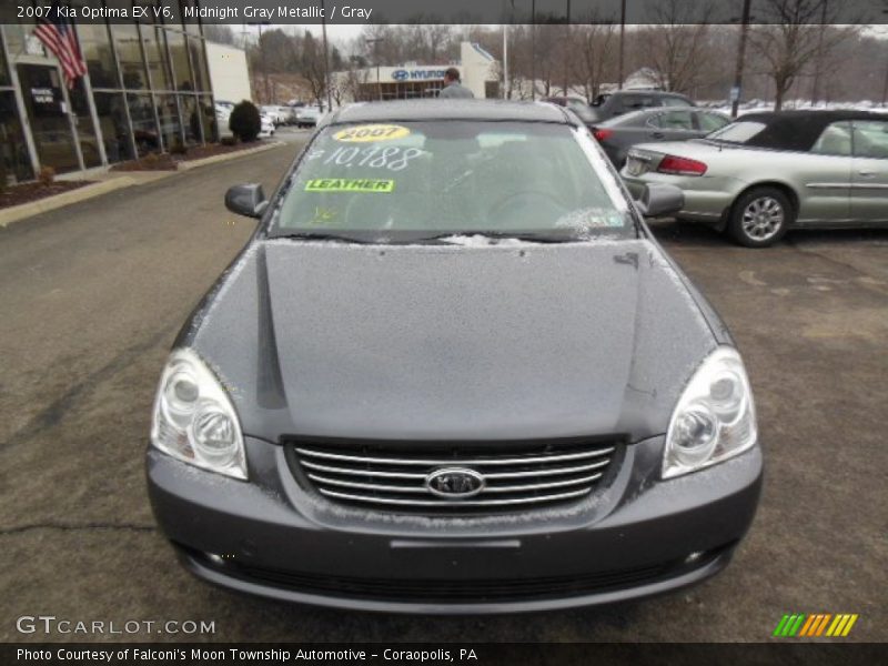 Midnight Gray Metallic / Gray 2007 Kia Optima EX V6