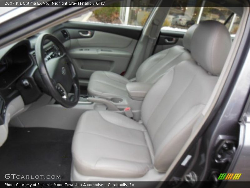 Midnight Gray Metallic / Gray 2007 Kia Optima EX V6