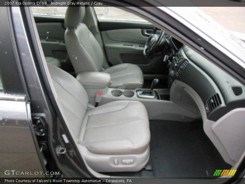 Midnight Gray Metallic / Gray 2007 Kia Optima EX V6