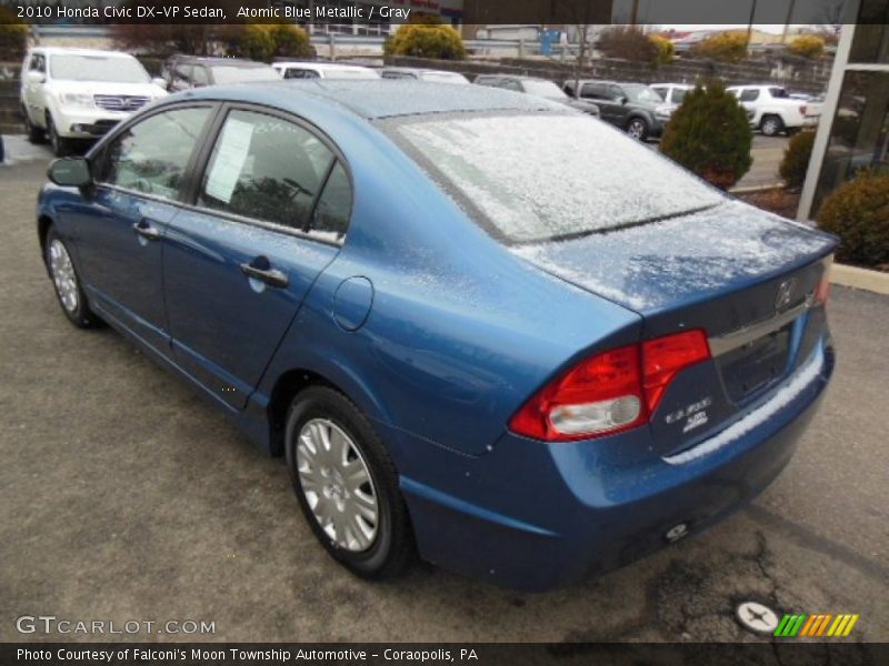 Atomic Blue Metallic / Gray 2010 Honda Civic DX-VP Sedan