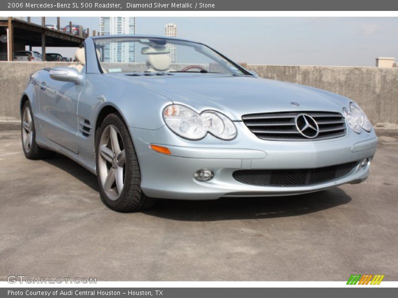 Diamond Silver Metallic / Stone 2006 Mercedes-Benz SL 500 Roadster