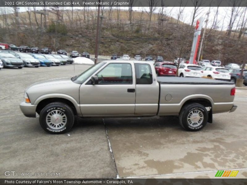 Pewter Metallic / Graphite 2001 GMC Sonoma SL Extended Cab 4x4