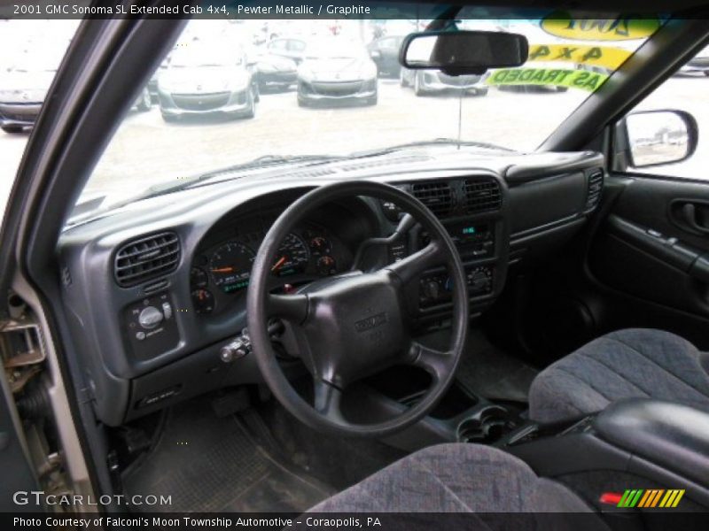 Pewter Metallic / Graphite 2001 GMC Sonoma SL Extended Cab 4x4