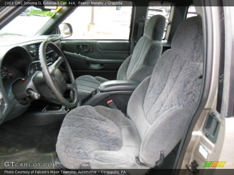 Pewter Metallic / Graphite 2001 GMC Sonoma SL Extended Cab 4x4