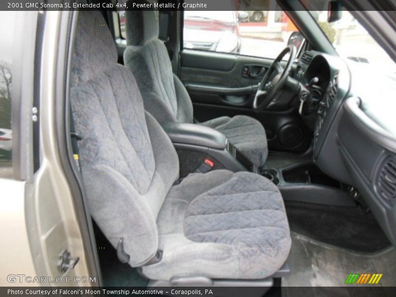Pewter Metallic / Graphite 2001 GMC Sonoma SL Extended Cab 4x4