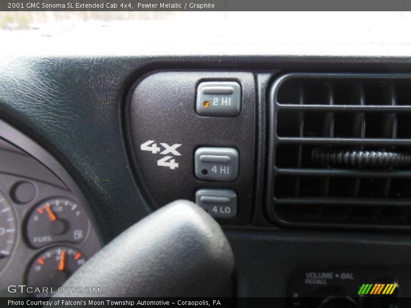 Pewter Metallic / Graphite 2001 GMC Sonoma SL Extended Cab 4x4