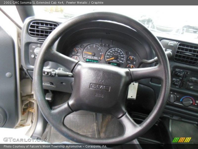 Pewter Metallic / Graphite 2001 GMC Sonoma SL Extended Cab 4x4