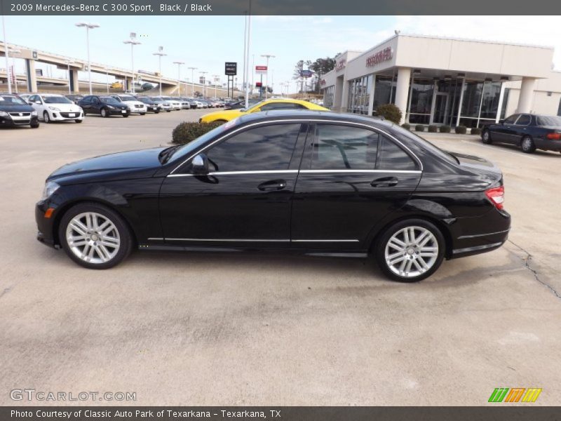 Black / Black 2009 Mercedes-Benz C 300 Sport