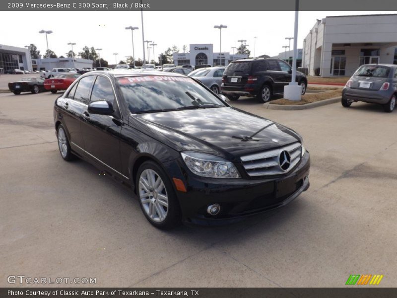 Black / Black 2009 Mercedes-Benz C 300 Sport