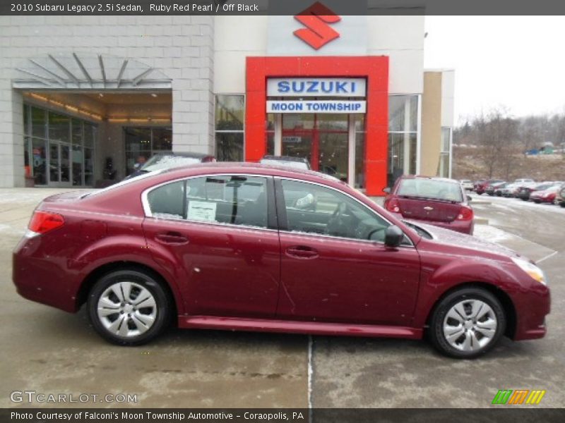 Ruby Red Pearl / Off Black 2010 Subaru Legacy 2.5i Sedan