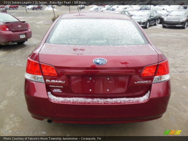 Ruby Red Pearl / Off Black 2010 Subaru Legacy 2.5i Sedan