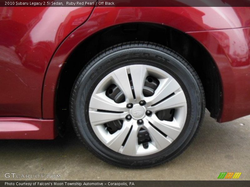 Ruby Red Pearl / Off Black 2010 Subaru Legacy 2.5i Sedan