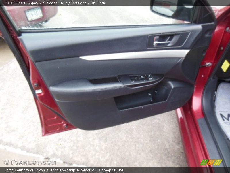 Ruby Red Pearl / Off Black 2010 Subaru Legacy 2.5i Sedan