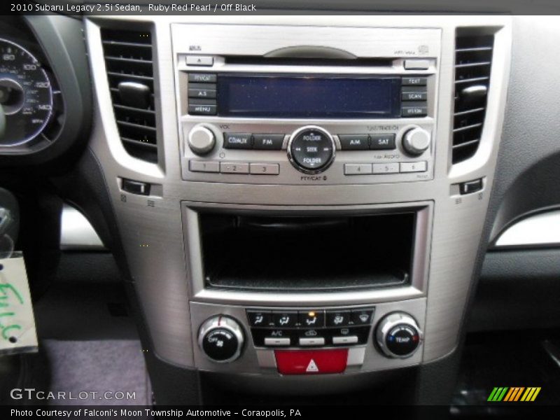Ruby Red Pearl / Off Black 2010 Subaru Legacy 2.5i Sedan