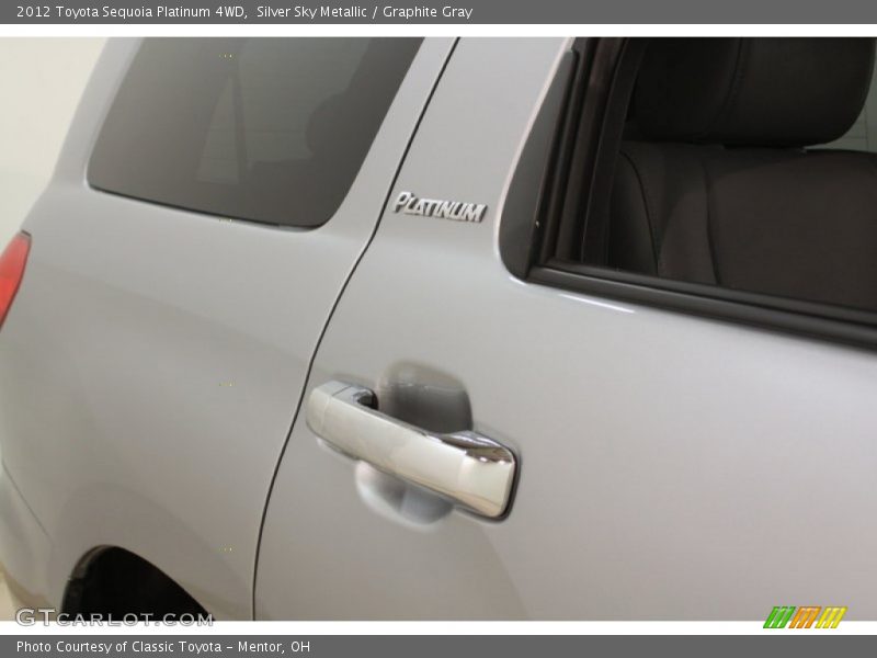 Silver Sky Metallic / Graphite Gray 2012 Toyota Sequoia Platinum 4WD