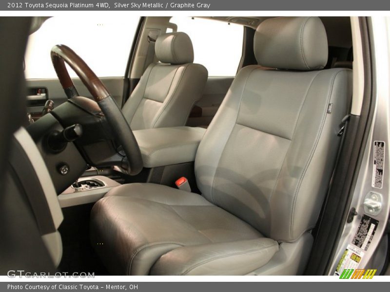 Silver Sky Metallic / Graphite Gray 2012 Toyota Sequoia Platinum 4WD