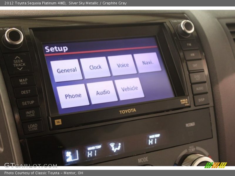 Silver Sky Metallic / Graphite Gray 2012 Toyota Sequoia Platinum 4WD