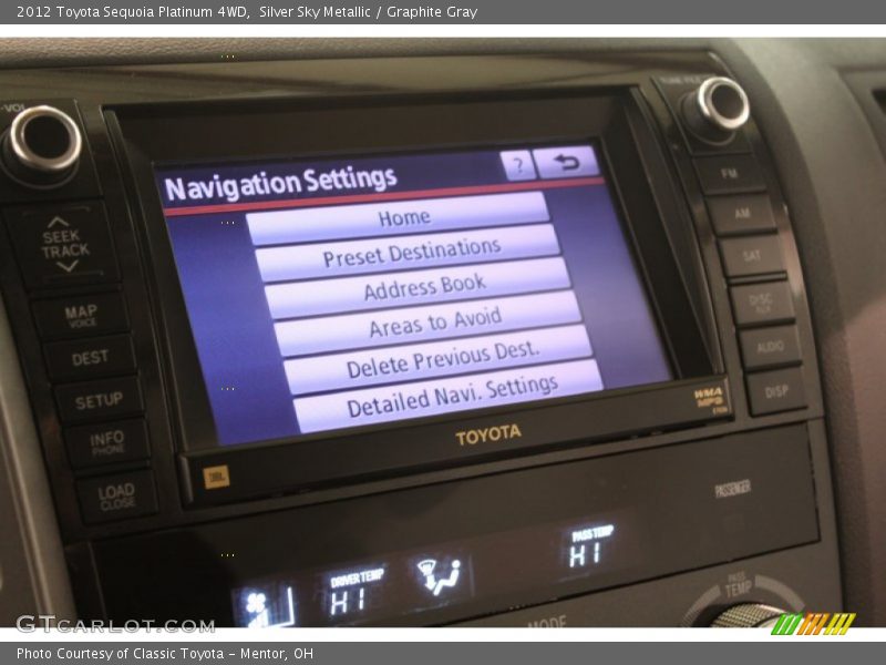Silver Sky Metallic / Graphite Gray 2012 Toyota Sequoia Platinum 4WD