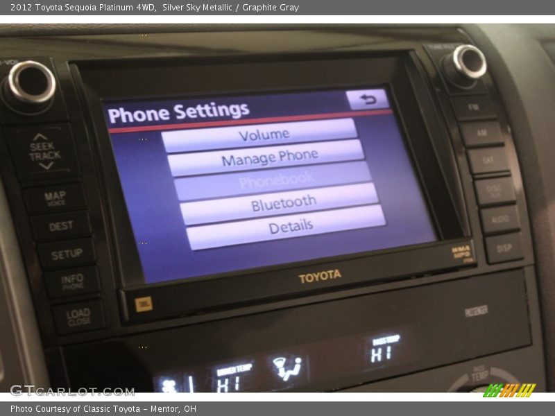 Silver Sky Metallic / Graphite Gray 2012 Toyota Sequoia Platinum 4WD
