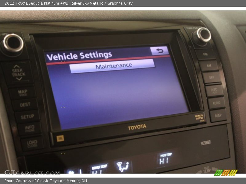 Silver Sky Metallic / Graphite Gray 2012 Toyota Sequoia Platinum 4WD