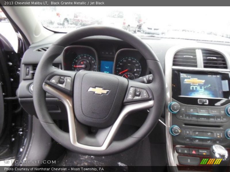 Black Granite Metallic / Jet Black 2013 Chevrolet Malibu LT
