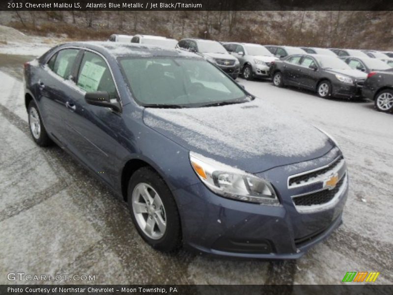 Atlantis Blue Metallic / Jet Black/Titanium 2013 Chevrolet Malibu LS