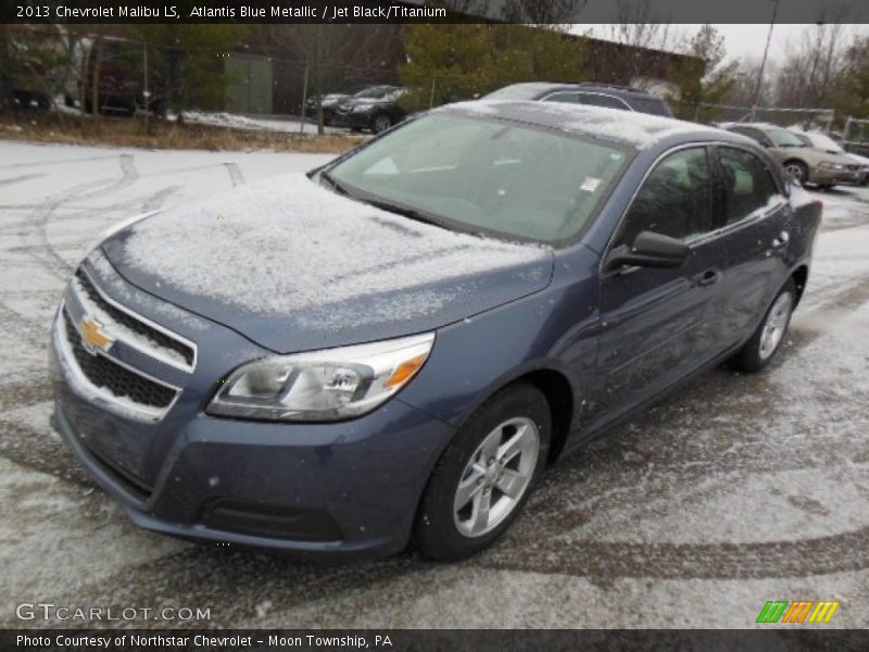 Atlantis Blue Metallic / Jet Black/Titanium 2013 Chevrolet Malibu LS