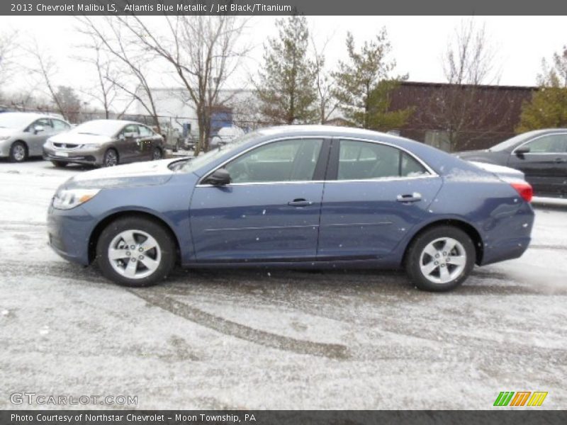 Atlantis Blue Metallic / Jet Black/Titanium 2013 Chevrolet Malibu LS