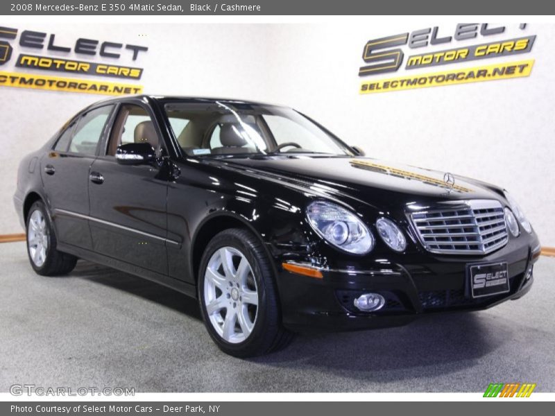 Black / Cashmere 2008 Mercedes-Benz E 350 4Matic Sedan