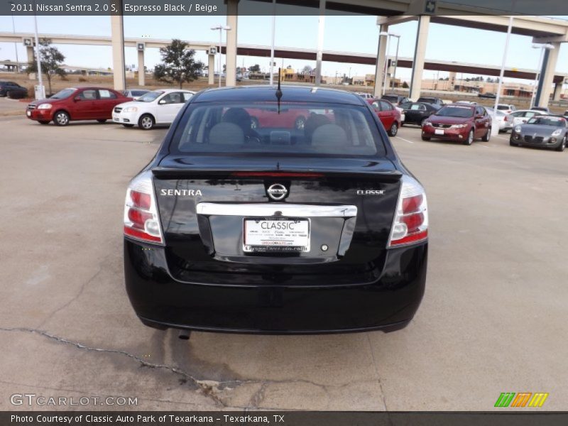 Espresso Black / Beige 2011 Nissan Sentra 2.0 S