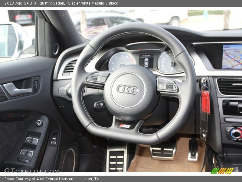 Glacier White Metallic / Black 2013 Audi S4 3.0T quattro Sedan