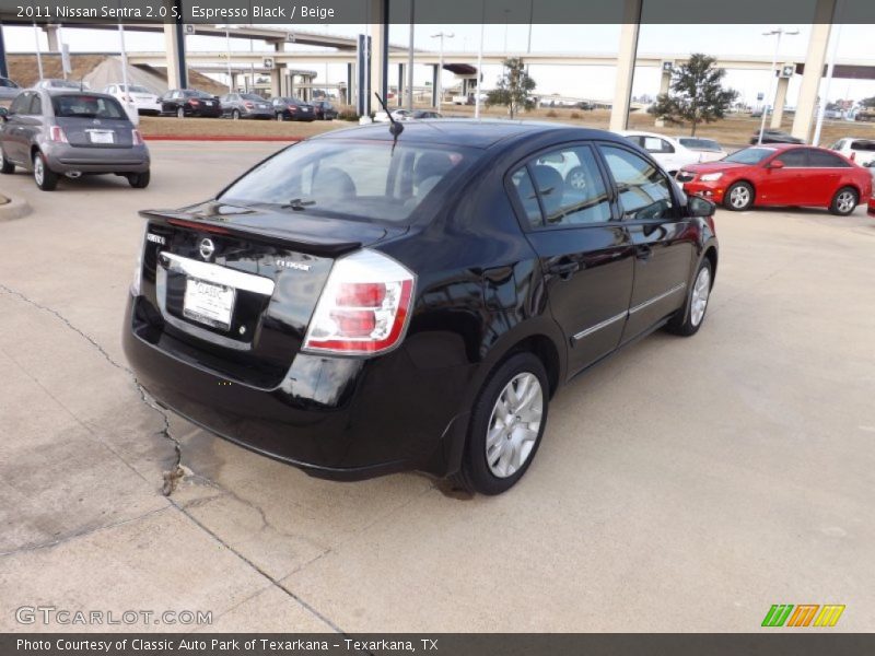 Espresso Black / Beige 2011 Nissan Sentra 2.0 S