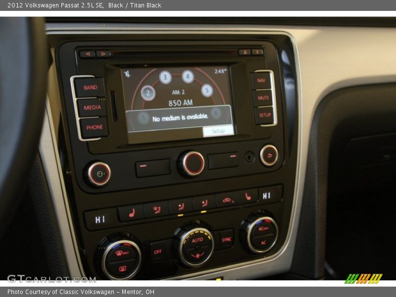 Black / Titan Black 2012 Volkswagen Passat 2.5L SE
