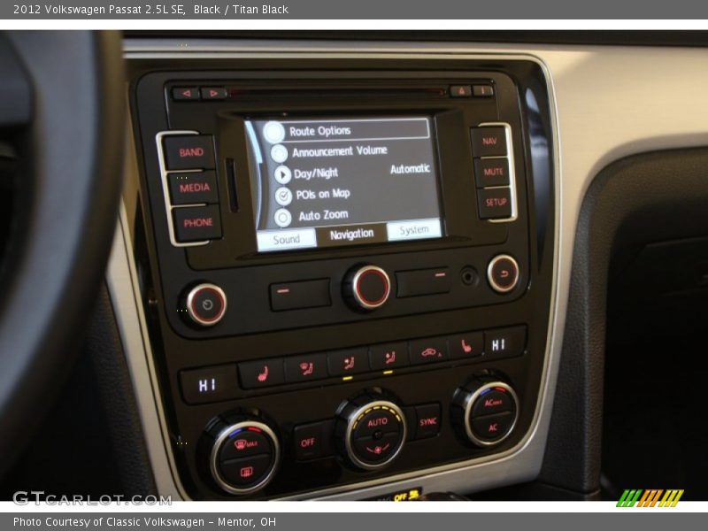 Black / Titan Black 2012 Volkswagen Passat 2.5L SE