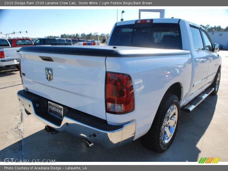 Stone White / Light Pebble Beige/Bark Brown 2010 Dodge Ram 1500 Laramie Crew Cab